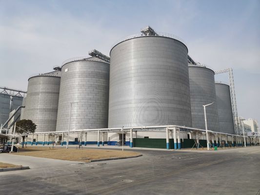 การออกแบบแนวตั้ง Steel Grain Silo สําหรับการป้องกันความชื้นและความประหยัดพื้นที่ สแตนเลส